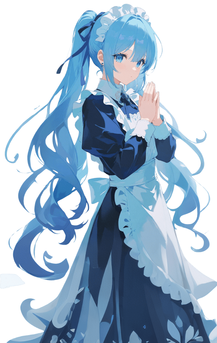 Anime character in blue